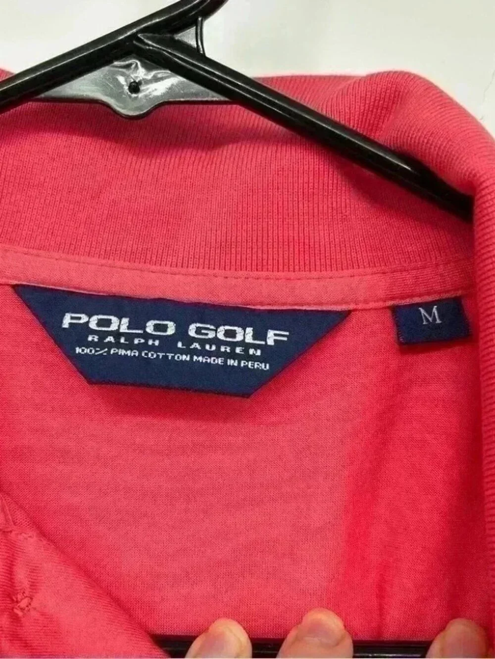 Polo Golf Ralph Lauren Pima Cotton Polo Shirt Men M Red Logo
